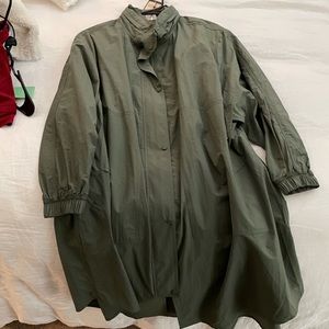 Army green calia rain jacket